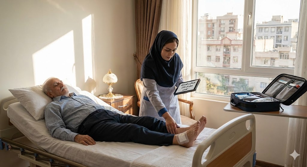 تجهیزات پیشرفته پزشکی و مانیتورهای لمسی در یک مرکز تخصصی برای اجرای روشهای نوین درمان زخم.